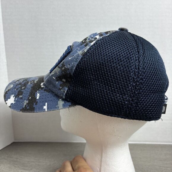 Blue American Flag Patch Adult Digital Camo Baseball Hat Cap Pit Bull Removable - Picture 8 of 10